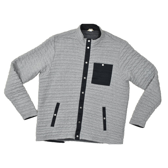 Duluth Trading Men's Gray Quilted Snap Front Jacket 2XL Size Big & Tall Cotton - Picture 1 of 8